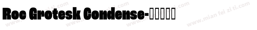 Roc Grotesk Condense字体转换